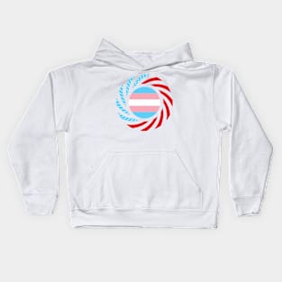 Rainbow Murican Patriot Flag Series (Blue, Pink & White) Kids Hoodie